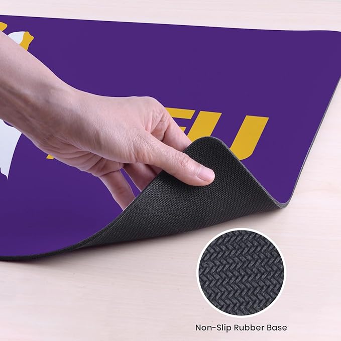 Head Case Designs Officially Licensed Louisiana State University LSU Oversized Icon Louisiana State University LSU 37.4 x 15.75 x 0.16 inches (900 x 400 Gaming Office Desk PC Keyboard Mouse Mat Pad