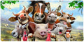 Farm Selfie Horse Pig Chicken Donkey Cow Sheep Large Gaming Mouse Pad Desk Mat with Stitched Edges Non-Slip Base