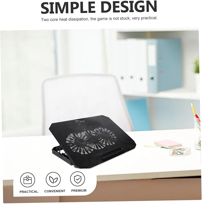 DOITOOL Laptop Radiator Stand Ultra-Quiet Fans Cooling Pad for Laptops Material Notebook Computer Cooler