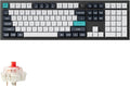 Keychron Q6 Max QMK/VIA Bluetooth Wireless /2.4 GHz/USB-C Wired Custom Mechanical Keyboard Full Size Programmable Knob RGB Backlit Hot-Swappable Gateron Red Switch for Mac Windows Linux - Black