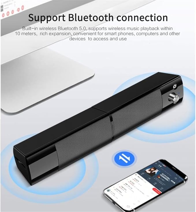 Computer Speakers for Desktop Computer Speakers Detachable Speaker Movie Surround Sound Subwoofer for Computer PC Laptop USB Music Player(CStandard Version)