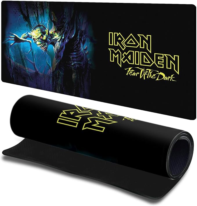 Head Case Designs Officially Licensed Iron Maiden Fear of The Dark Graphic Art 23.62 x 11.81 x 0.12 inches (600 x 300 mm) - L Gaming Office Desk PC Keyboard Mouse Mat Pad