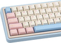 PBT Keycaps Cute Custom Keyboard Pink Keycaps 60 75 100% Double Shot 164 Keys Transparent Set for Cherry Gateron MX Switches Pink White Blue