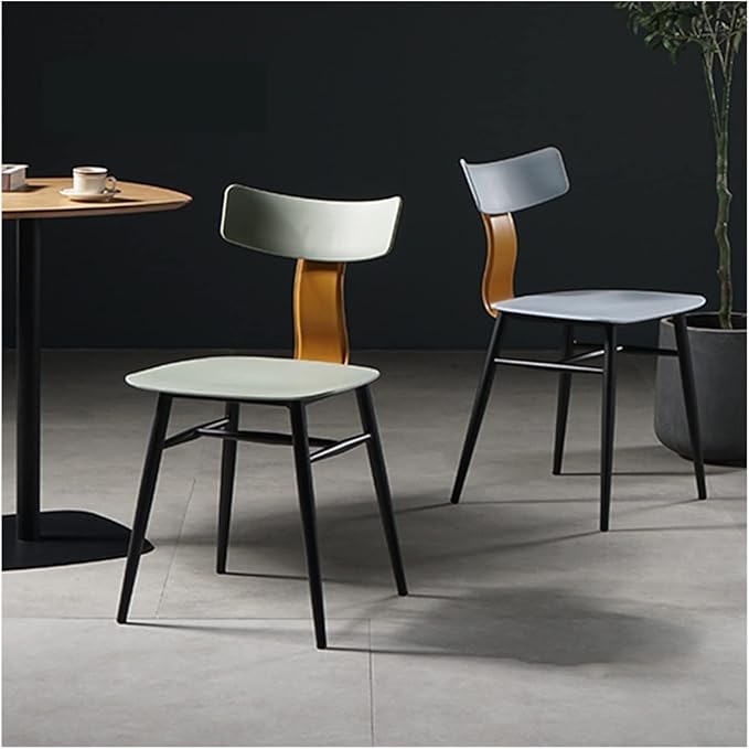 Adjustable Office Computer Chair with Armrest Creative Back Dining Chairs Plastic Household Chair Dressing Kitchen Furniture Negotiation(Matcha Green)