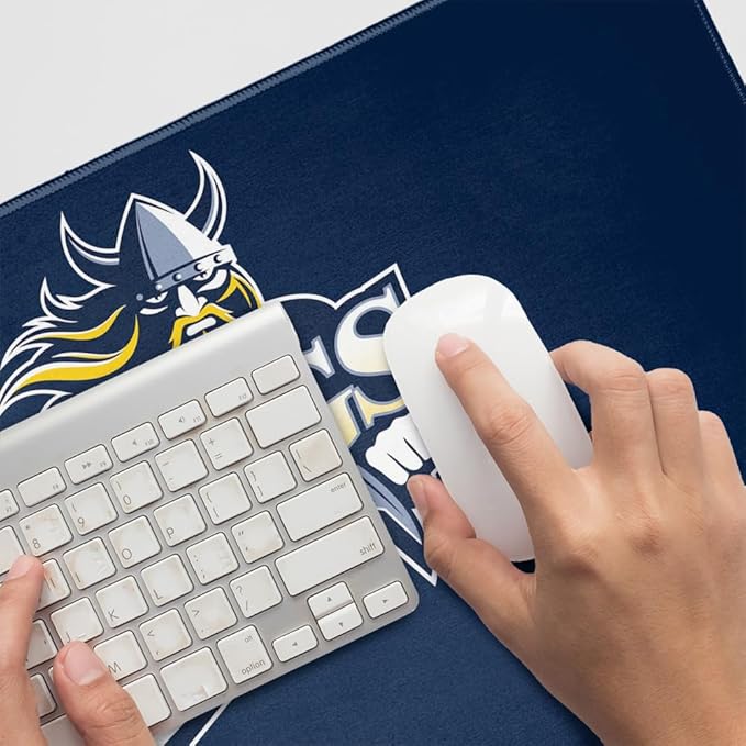 Augustana University Vikings Primary Logo Large Gaming Mouse Pad Desk Mat with Stitched Edges Non-Slip Base for Gamer Home and Office 31.5 x 15.7