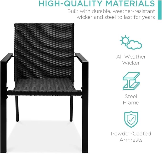 Adjustable Office Computer Chair with Armrest 2pcs Stackable Outdoor Rattan Wicker Dining Chairs with Armrests Steel Frames for Patio(Natural)