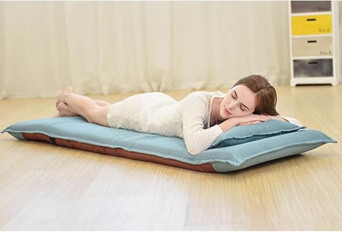 Aimeryup Sofa Bed Legless Chair Metal Foldable Adjustable Height Fabric Cushion Hall Living Room Hotel 60X100X80CM(Size:60X100X80CMColor:C)