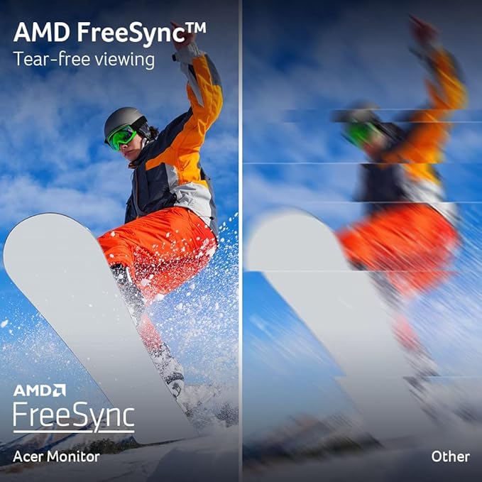 acer Nitro 31.5 Inch WQHD 2560 x 1440 1500R Curved Gaming Monitor | AMD FreeSync | Up to 180Hz Refresh | 1ms (VRB) | Tilt | One Display Port 1.4 &amp Two HDMI 2.0 | EDA323QU S3bmiiphx (Renewed)