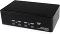 StarTech.com 4-Port Dual KVM Switch with Audio for DVI Computers - Built-in USB Hub TAA (SV431DD2DUA)
