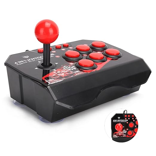 Pissente Wired Fight Stick Fight Stick Wired Joystick Fighting Stick Controller Games Accessories for Switch/PC / PS3 8.3 x 5.9 x 2.4in