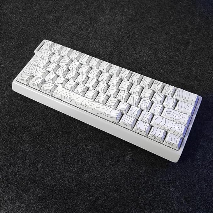 FKZ H60 Aluminum Keyboard Case60% Compact Customized Mechanical Gaming Keyboard Housing Compatible with Wooting60/Win60/GH60/MADLIONS MAD60HE/61Keys Barebones Keyboard DIY (White)
