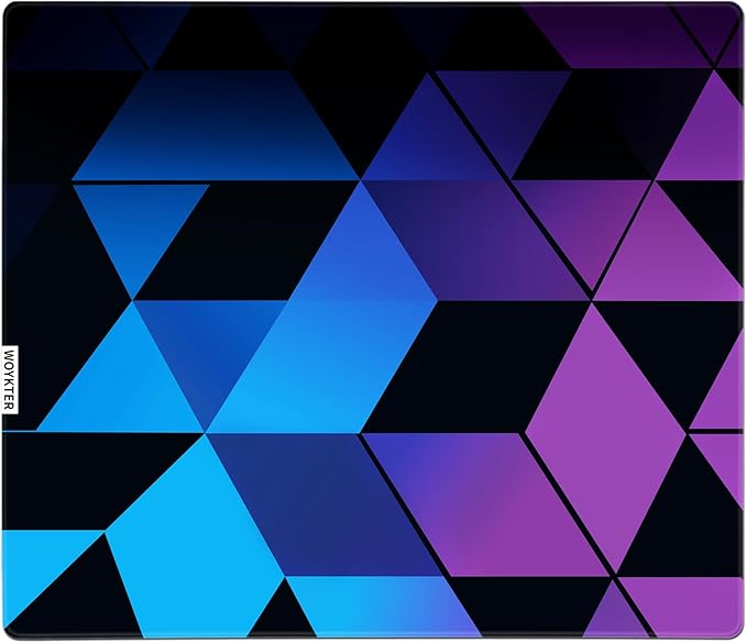 Glass Mousepad | Glass Gaming Mouse Pad | 17.7”x15.7” | for Gaming &amp Work | Ultra-Smooth Micro-Etched Surface | Dirt- and Scratch-Resistant | Tempered Glass with Anti-Slip Base