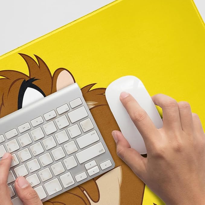 Looney Tunes Taz Large Gaming Mouse Pad Desk Mat with Stitched Edges Non-Slip Base for Gamer Home and Office 31.5 x 15.7