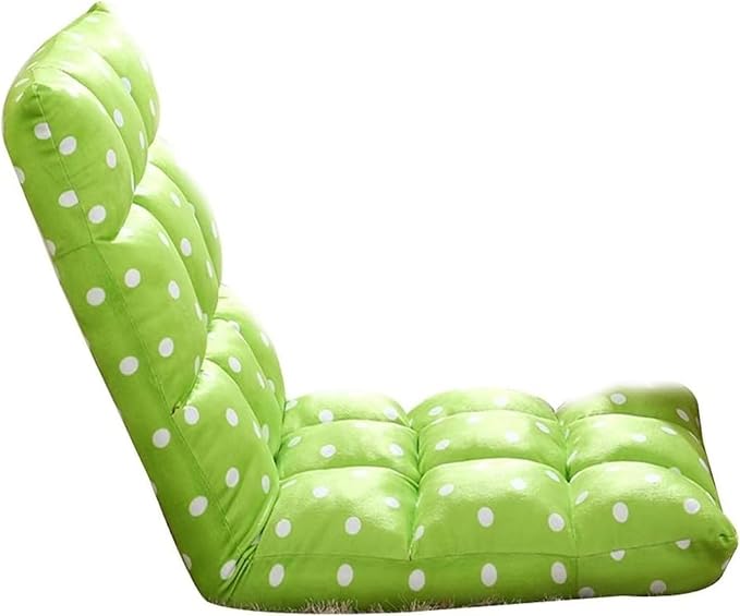 ELEFOCUS Folding Sofa Chair Folding Floor Chair 5 Gears Adjustable Lazy Sofa Removable and Washable Foldable Floor Chair(Speckled Green)