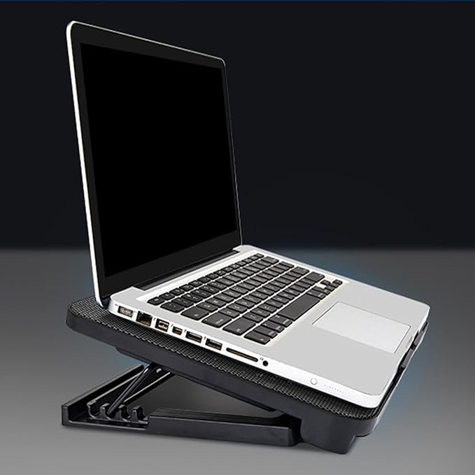 Laptop Cooling Pad - Adjustable Stand with Fan for 15.6 Notebooks Computer Cooling Fan | Laptop Ventilation Fan Stable Computer Cooler Silent Cooling Stand to Prevent Overheating