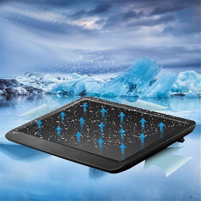 Gaming Laptop Cooler Single Fan Led Dual USB Port Laptop Cooling Pad with Stand Function for Laptop Cooler