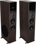 Rockville TM80D Powered Home Theater Tower Speaker System Dark Wood 800W 8 Subwoofers Bluetooth USB/SD Playback FM Radio Remote Control Karaoke Ready Perfect for Home Entertainment