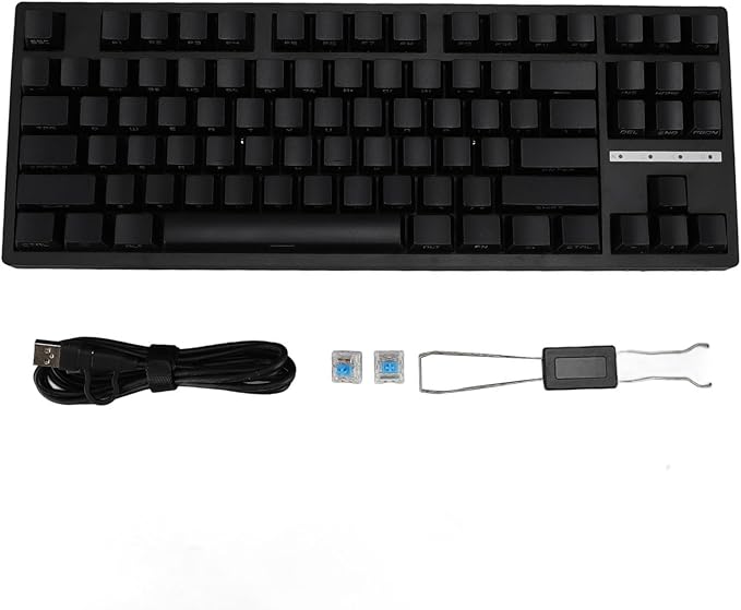 Gaming Keyboard RGB Backlit 87 Keys Bluetooth 3.0 5.0 Type C Wired Blue Switch Mechanical Gaming Keyboard for PC Laptop RGB Multiple Lighting Modes