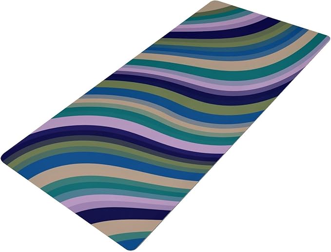 Mouse Pad Desk Mat Leather Desk Pad Large Gaming Desk Cover Protector Mat for Keyboard Computer Laptop Office Waterproof 47.2 x 23.6 Inch Swirls Waves