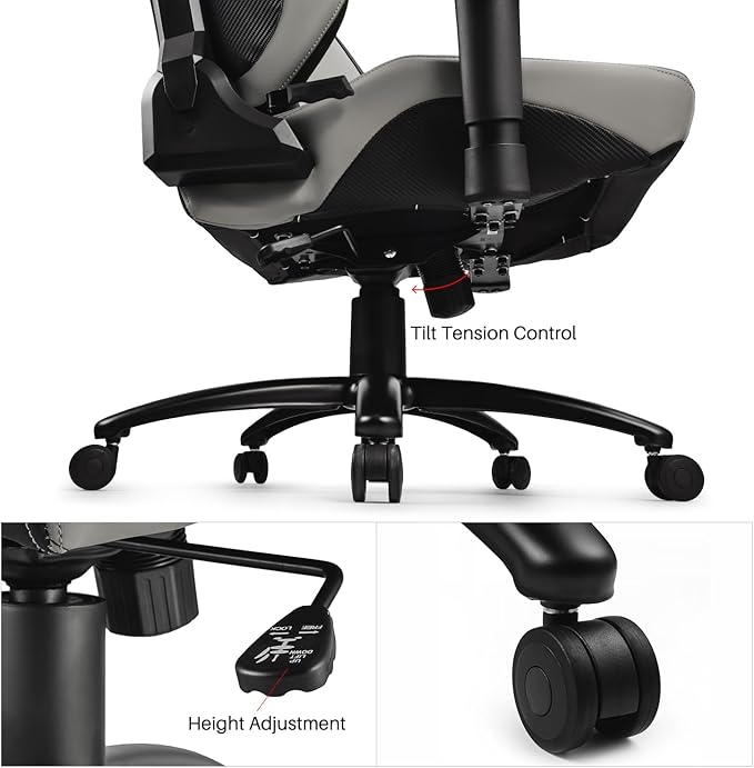 ModifyStreet Racing Seats Style Computer Chair Gaming Chair Video Game Chair Home Office Desk Chairs with pad [Black]