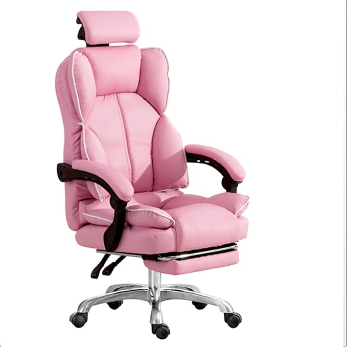 Office Chair Desk Chair Computer Chair Pink Computer Chair Gaming Chair White Ergonomic Office Chair Leather Office Chair Large Executive Desk Computer Chairs Adjustable Tilt Angle Thick Padded Rolli