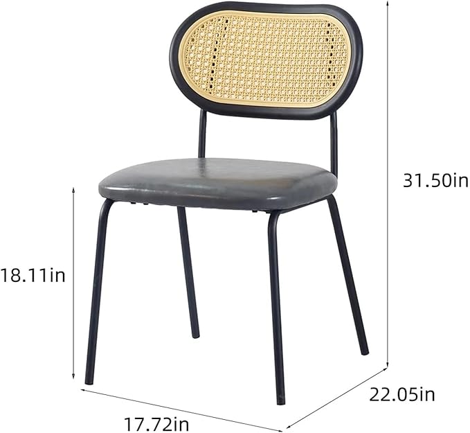 Adjustable Office Computer Chair with Armrest 1pcs Light Grey Modern Simple Style Leather Soft Padded Dining Chair Furniture