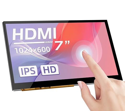 BIGTREETECH 7 inch HDMI Touch Screen Display 1024x600 IPS 160° View Angle Monitor Compatible with Sovol-SV08 Raspberry-Pi 4B 3B Banana Pi Windows 10 8 7