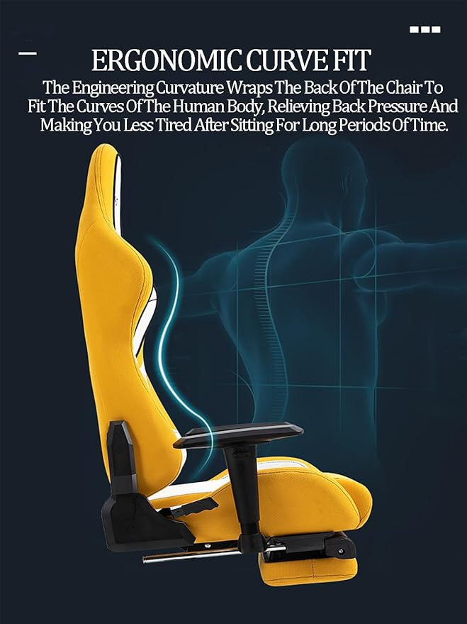 Computer Chair Gaming for Adults Office Chair with Foot Rest and Lumbar Support Ergonomic Heavy Duty Design Big and Tall Desk Chair Video Comfortable Nofootrest Blue