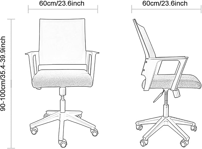 Office Chair Gaming Chair Computer Chair Ergonomic Computer Chair Height Adjustable Adults Desk ChairMesh Game ChairComfortable Upholstered Executive Swivel Chair for Gaming or Home O