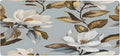 White Flower Brown Leaf Large Mouse Pad Gaming Mousepad Desk Mat for Desktop Computer Keyboard Waterproof Mouse Mat Desk Pad with Non-Slip Base for Game School Office Home 35.4 x 15.7