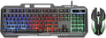 Mechanical Gaming Keyboard and Mouse Wired LED Backlit Keyboard Mouse Rainbow Backlit Keyboard Mouse Battery Metal Panel Gaming Keyboard and Mousefor OfficeHomeLaptopComputer