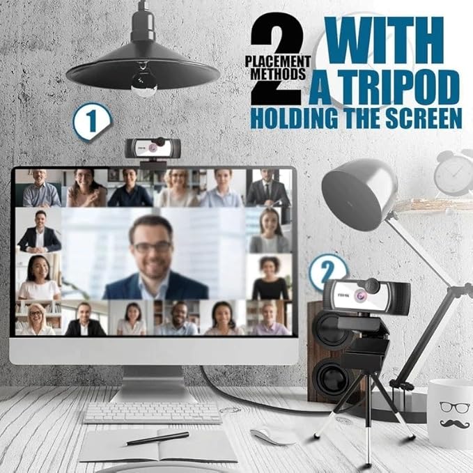 8K/4k Webcam 1080p Camera Live Broadcast 2k Driver-Free Laptop Computer Web Cam Camera Wihe Microphone(2K)