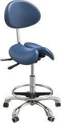 Gaming Chair Computer Chair Saddle Stool Chair with WheelsHeight Adjustable Saddle Seat Stool with BackrestPU Leather Computer ChairSplit Style Desk Ch