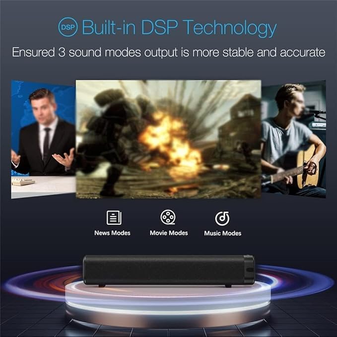 Computer Speakers for Desktop Soundbar for TV 30W 5.0 Speaker Home Theatre System Computer Speakers Stereo Boombox with Subwoofer