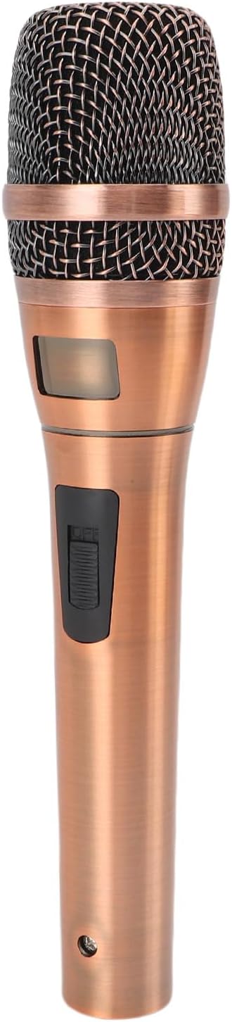 Yunseity Dynamic Microphone Cardioid Wired Microphone with Stereo Pickup and Wide Frequency Response for Home Singing Stage KTV Performance