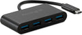 Kensington CH1200 USB-C 10Gbps 4-Port Hub USB Type C to USB Adapter with 4 USB 3.0 Compatible with Thunderbolt 4 Thunderbolt 3 USB4 and USB-C Devices (K33616WW)
