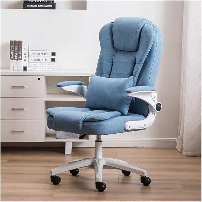 Adjustable Office Computer Chair with Armrest Students Computer Chair Office Swivel Massage Chair Home Lifting Adjustable Gaming Chair(Blue)