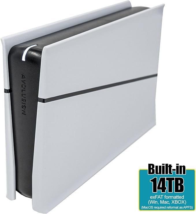 Avolusion PRO-5U 14TB USB 3.0 External Hard Drive for Windows MacOS Xbox (White) (Renewed)