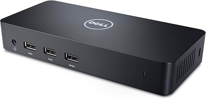 Dell USB 3.0 Ultra HD/4K Triple Display Docking Station (D3100) Black