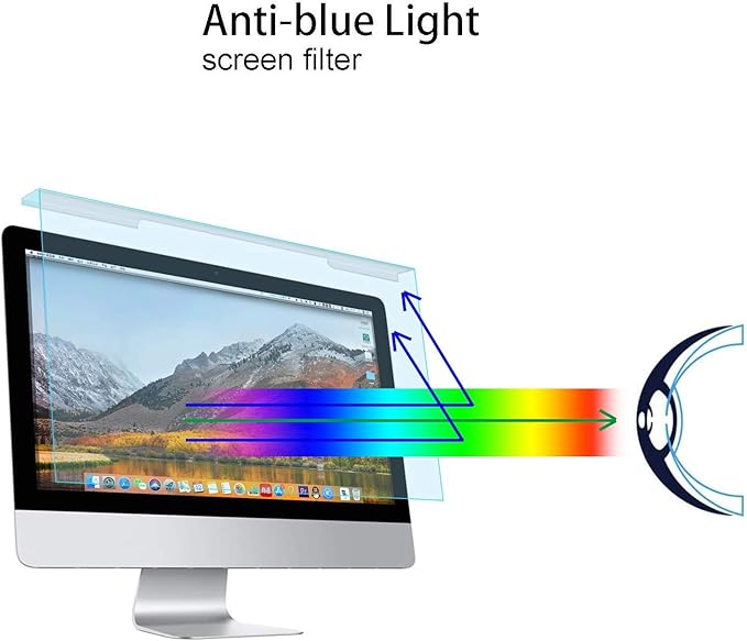 MOSISO Mouse Pad&ampRectangular Keyboard and Mousepad with Wrist Rest&ampCoaster&amp20-22 inch Computer Blue Light Blocking Screen Protector for Diagonal 2021.522 inch 16:9 Widescreen MonitorAqu