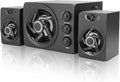 Passive Bookshelf Speakers for PC Computer 2.1 Channel Home Stereo Theater Speakers Treble and Bass Adjustable 3D Surrounding Speaker 3.5mm AUX