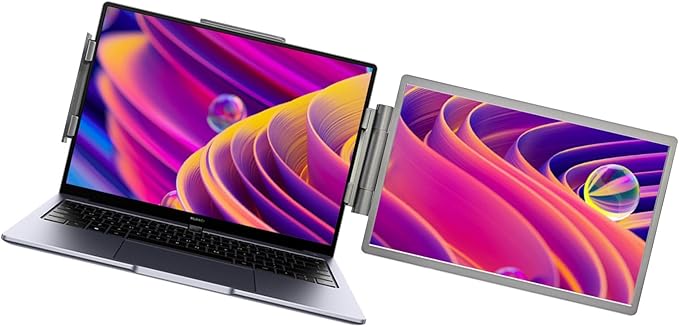 14inch Portable External Monitor 1920x1080 Resolution USB C HDTV Connectivities Adjustable Stand for Laptop Screen Exten