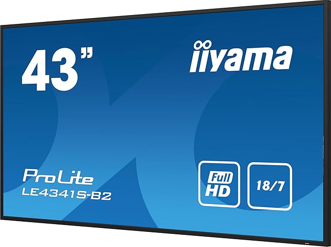 iiyama 43 1920x1080 IPS panel 1% Haze Landscape mode W128844329 (Haze Landscape mode Speakers 2x 10W VGA 3x HDMI 350cd/mý Media Play USB Port Control LAN /)
