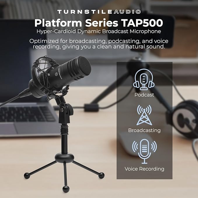 Platform TAP500 Broadcast Microphone with Broadcast Arm &amp Acc.