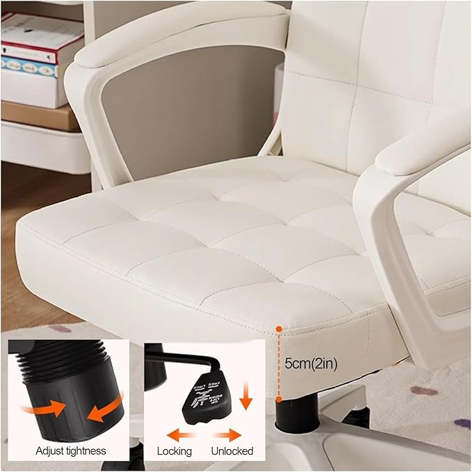 Gaming Chair Computer Chair Ergonomic Office Chair Makeup Chairs Liftable Rotating Comfortable to Sit for Long Periods of Time (Color : A)