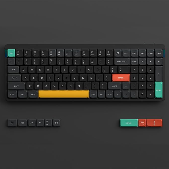nuphy Air96 V2 Wireless Mechanical Keyboard100 Keys Gaming KeyboardSupports Bluetooth 5.12.4G and Wired Connectionfor PC/Laptop/Windows/Mac -Black Gateron Aloe Switch
