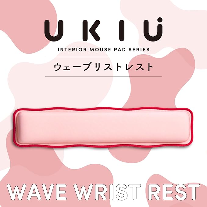 Elecom MOH-UKM01PN Mouse Pad Wrist Rest Wave UKIU Pink