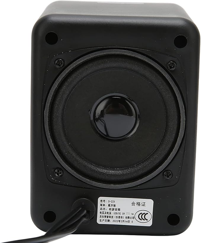 Computer Speakers 2.1 Channel Deep Bass Mini Desktop Speaker HiFi Stereo Computer Sound Bar RGB Home Speaker System for Wedding Party (White)