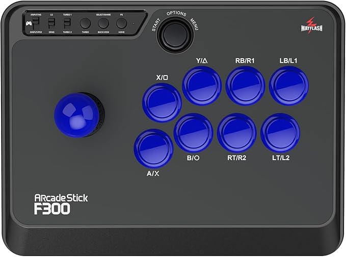 MAYFLASH F300 Arcade Fight Stick Joystick for Switch/Switch 2 PS4 PS3 Xbox Series S/X Xbox One Xbox 360 macOS Windows Steam Deck and more