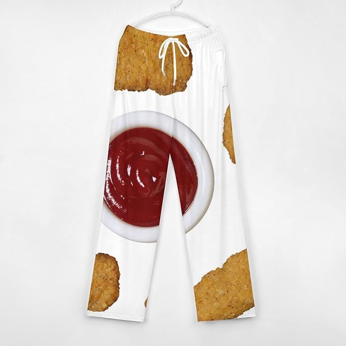 JITUIHOM Fried Chicken Nuggets Unisex Full Length Sleepers Comfortable Casual Wear Suitable for Families And Travel 4XL
